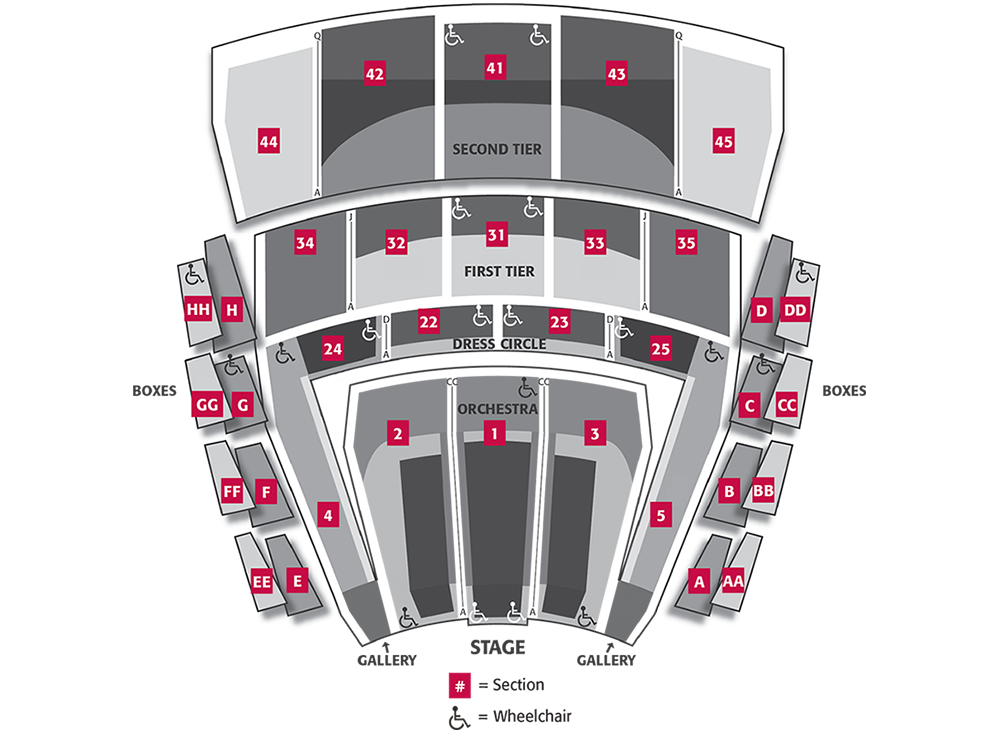 McCaw Hall Seating Chart by Rows