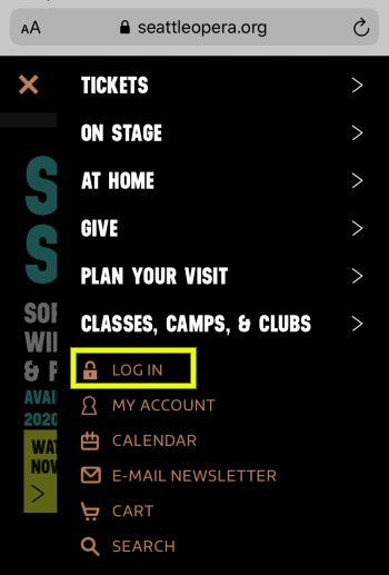 Casting instructions log in Dropdown Log In
