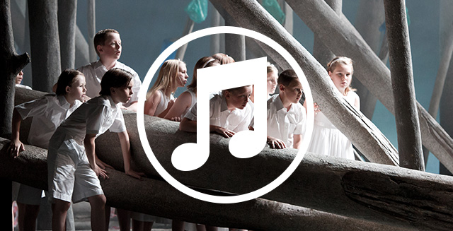 The children's chorus in Hansel & Gretel. Copyright Glyndeborne Productions Ltd. Photo: Bill Cooper.